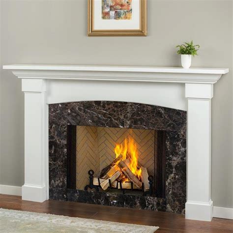 You can choose to go wider, but its best to keep the mantel width proportionate to the room size and the fireplace. . Lowes fireplace mantel